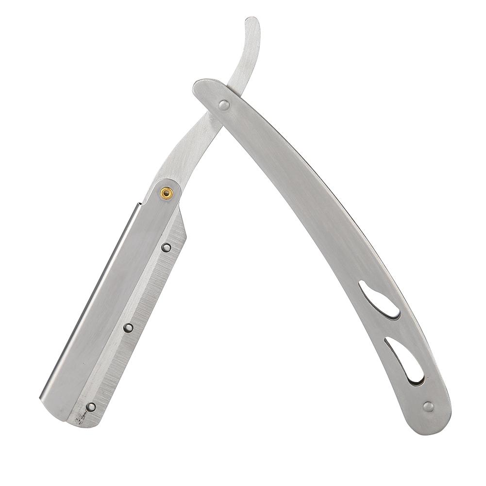 

Парикмахерская бритва из нержавеющей стали, прямой складной бритвенный нож со сменным лезвием (77)