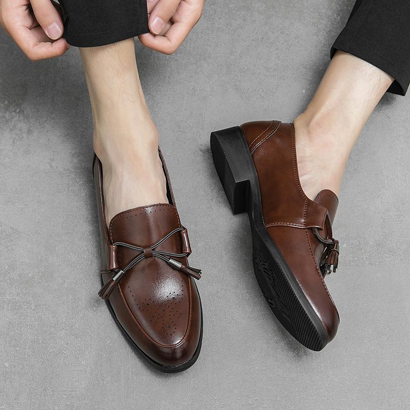 High Quality Mens Dress Wedding Fashion Designer Office Leather Comfy Business Formal Italy Driving Casual Loafers Shoes for Men