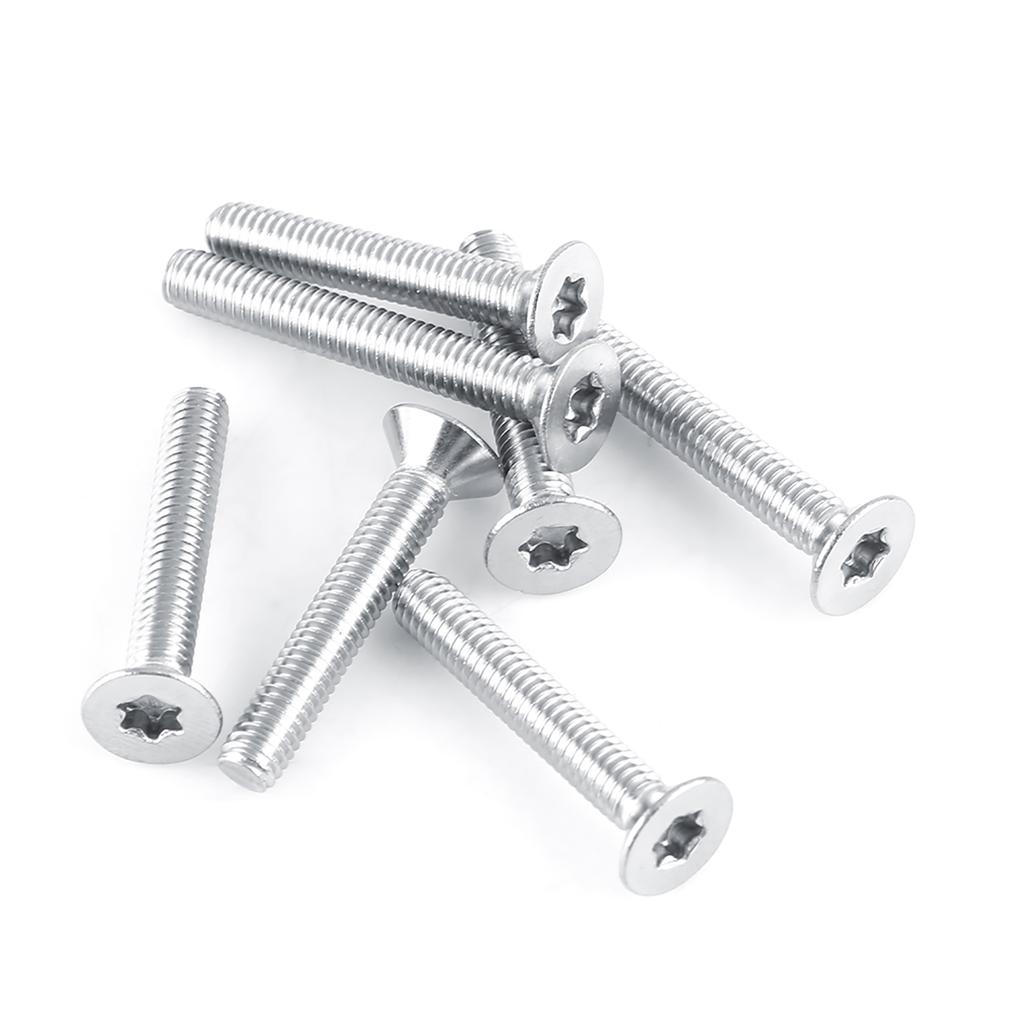 50pcs M4 Stainless Steel SS304 Flat Head Star Drive Machine Screws S