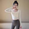 ACKDCS Women's Padded Long Sleeve Yoga & Fitness Top