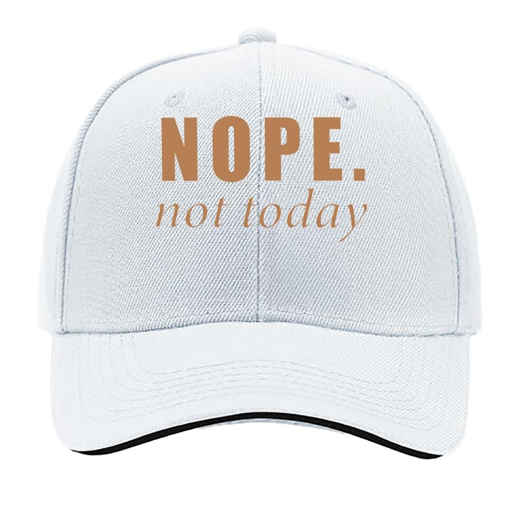 NOPETOTDAY Unisexs Classic with NOPE not today Print  Soft Breathable  Mixed Colors for Outdoor  Sandwich Baseball Cap