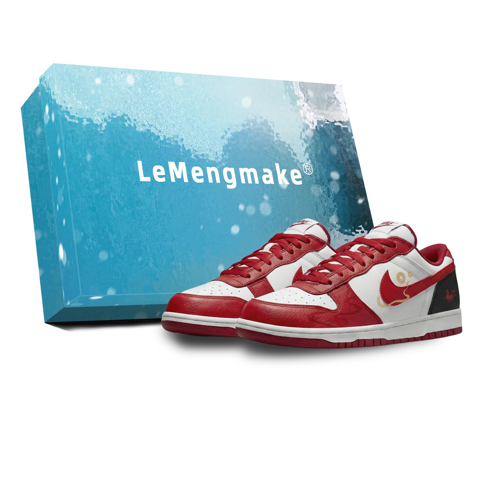 

Nike Big Lemon Joy Abrasion Resistant Breathable Low top Skateboard Shoes Men s Black Red 355152-150(Team399-S-BOX) 43