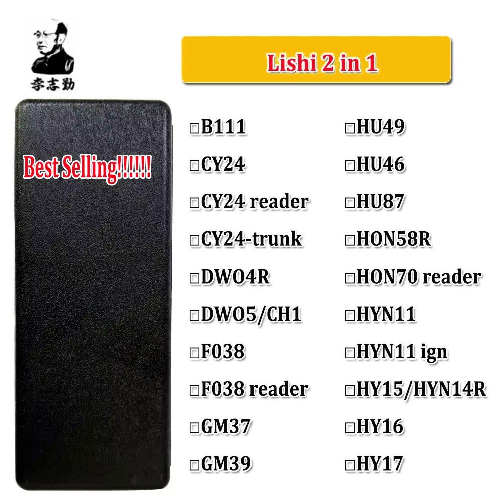 Hot!! Lishi 2 in 1 Tool Civil Tool SS001 SS002 SS002R SS003 SS003R KW1 KW5 SC1 SC4 M1/MS2 for Home Door Thread Lock3