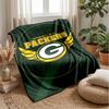 Zelenobílá Kostkovaná Fleecová Přikrývka Green Bay Packers Útulná Teplá Přehozová Deku na Pohovku Postel Cestování Celoroční Použití
