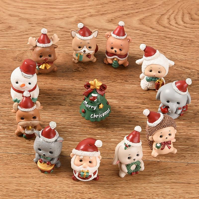 Chinese New Yer Decorations Desk Accessories Cute Santa Claus Christmas Tree Ornaments Party Photo Props Christmas Figures
