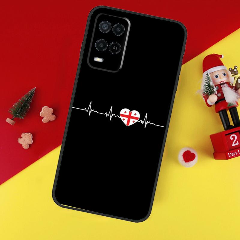 Georgia Flag For OPPO A96 A76 A16 A52 A72 A92 A98 A78 A58 A5 A9 A15 A17 A77 A53S A57S A94 A74 A54 Case