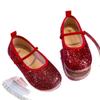 Girls' Crystal Princess Ballet Flats: Shiny Sequin Soft-Sole Closed-Toe Shoes for Spring/Autumn 2025