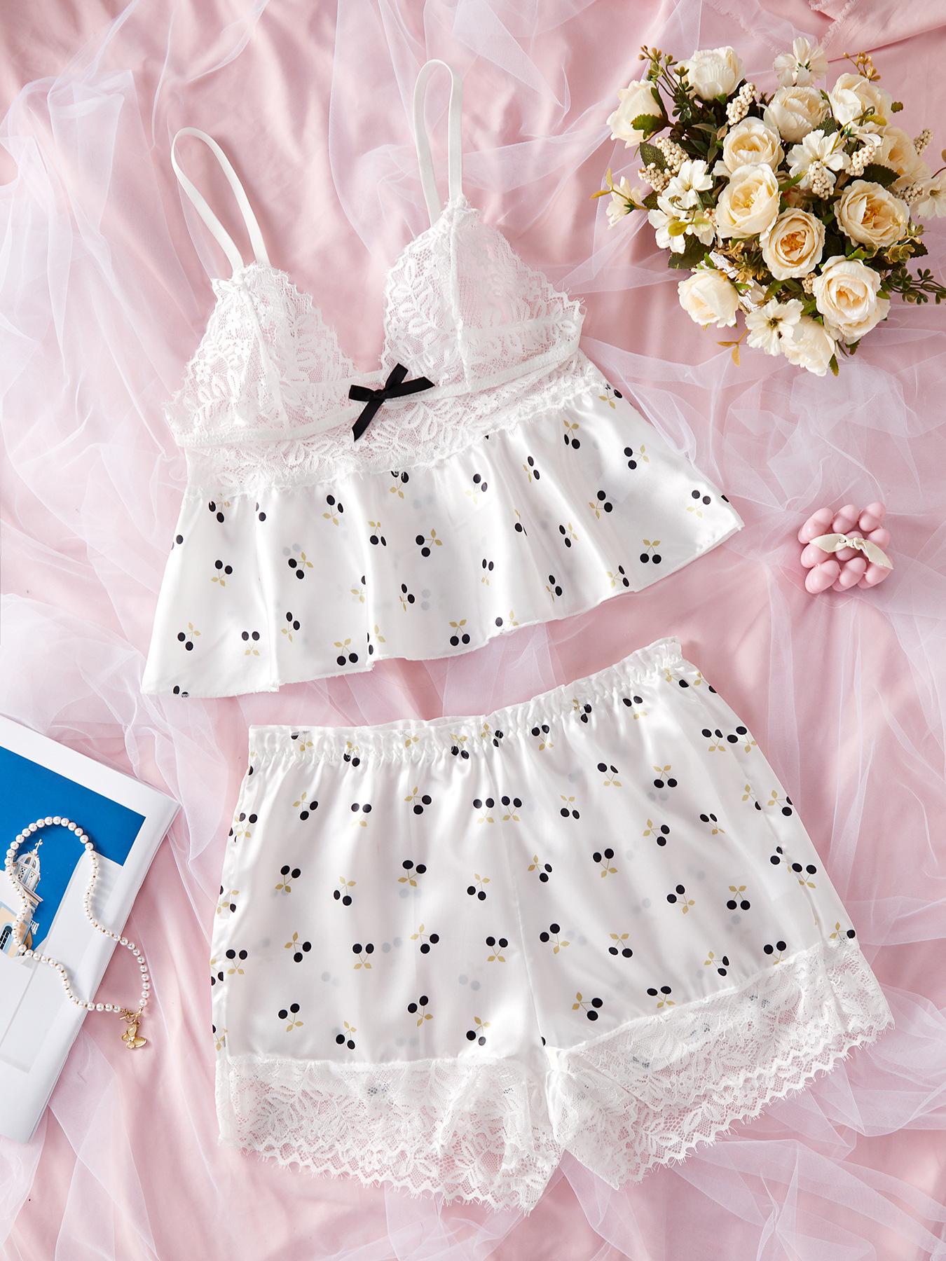 New European and American women s sexy lace suspender two-piece set of erotic underwear women S белый