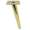 Furniture Leg, Oblique Pin, Light Gold, Height 20 Cm