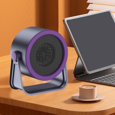 Portable Fan Heater Desktop Use for Office Bedroom Indoor Areas Quiet and Safe Heater with Adjustable Heat Settings