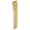 Zinc Alloy Oil Hair Comb Portable Three Dimensional Engraving Vintage Beard Comb for Hair Salon Home Gold