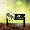 Metal Garden Stake Dragonfly Decor Custom Sign Lawn Ornament Farmhouse Accent Durable