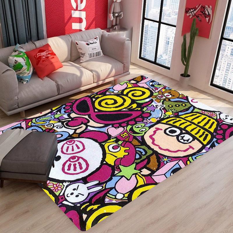 Japan Fashion H-hysteric Mini Carpet Floor Mat Bathroom Kid Room Bedroom Decoration Balcony Anti-Slip Doormat Living Room Rugs