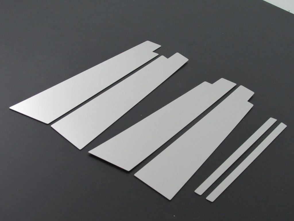 BRIGHTZ Finish Stainless Steel Pillar Panels with Visor for GRS196 GRS GS Part Number 17067 Ultra-Mirror GS350, GRS191, (6-Piece Set) [PIL-SIL-024],