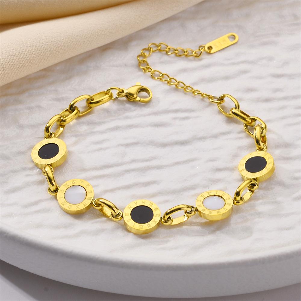 Korean Titanium Steel Four-Leaf Clover Bracelet - Women's Fashion, Versatile & Non-Fading Jewelry