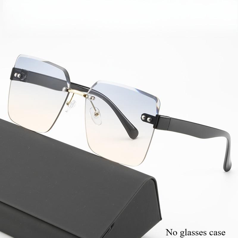 6PCS Women's Sunglasses Anti-radiation Sunglasses Gradient Sunglasses Beach Gradient Frameless