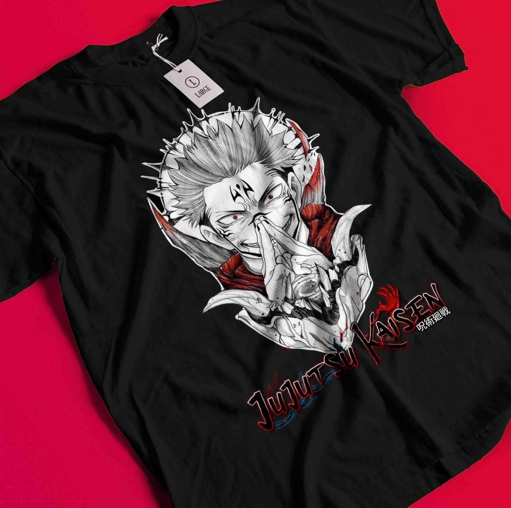 

Sukuna Shirt Gojo Satoru T-Shirt Jujutsu Kaisen Tshirt Toji Tee Itadori Mahoraga AA236 XL