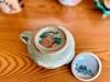 Hyakukaen Kutani Teapot, Large, Camellia and Bird Design, Ceramic, Insulated, 350ml, Single Item