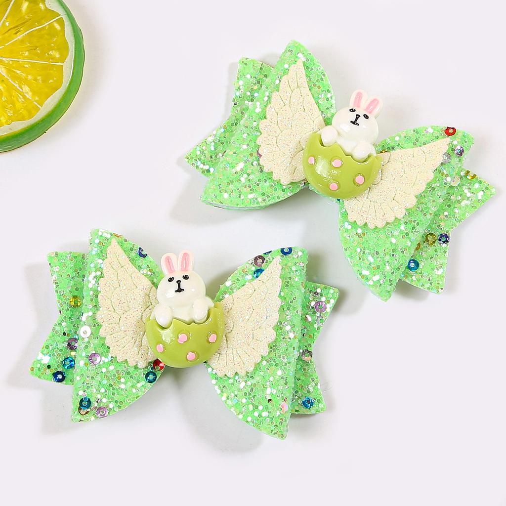 2/5 Stück Mädchen Ostertag Haarspangen Kinder Eier Hase Haarschleifen Haarspangen Ostertag Party Haaraccessoires für Party