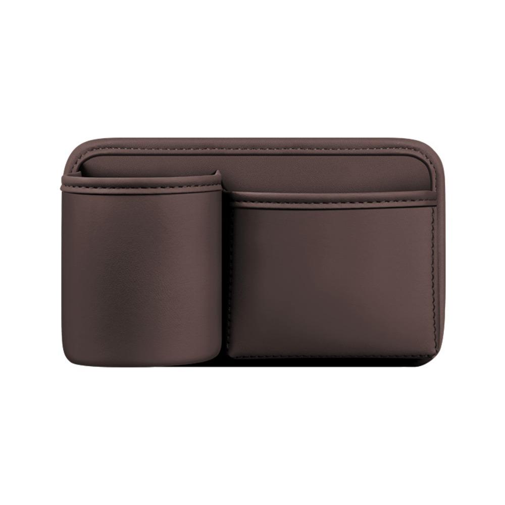 

Universal Car Backseat Cup Holder 2 Pockets Car Phone Holder Vehicle Storage Box Umbrella коричневий