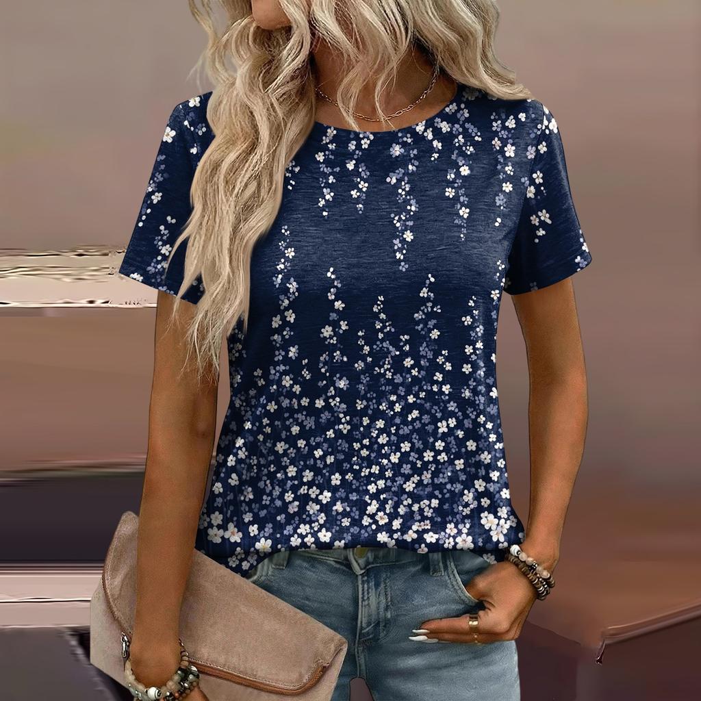 Women's Loose-Fit Fashionable Casual Printed T-Shirt