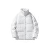 Men's Guochao Woven Down Jacket: High-End Winter Streetwear with 90% White Duck Down, Cool Design for Couples.