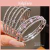 Geometrisches Armband mit Diamantenbesatz aus Kupfer für modebewusste Frauen