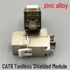 Gold-Plated CAT6 Engineering Grade Shielded Gigabit Network Module 180° Toolless