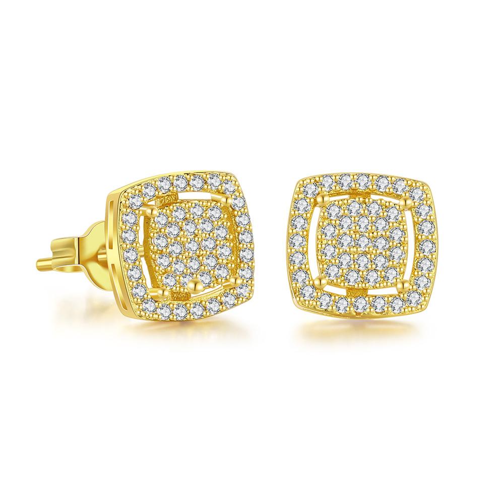 

Квадратний сережка-цвях з цирконієм Iced Out Унісекс Сережки Панк Рок Хіп-хоп Хрящ Мочка Вуха Модний Чоловічий Ювелірний Виріб OHE164