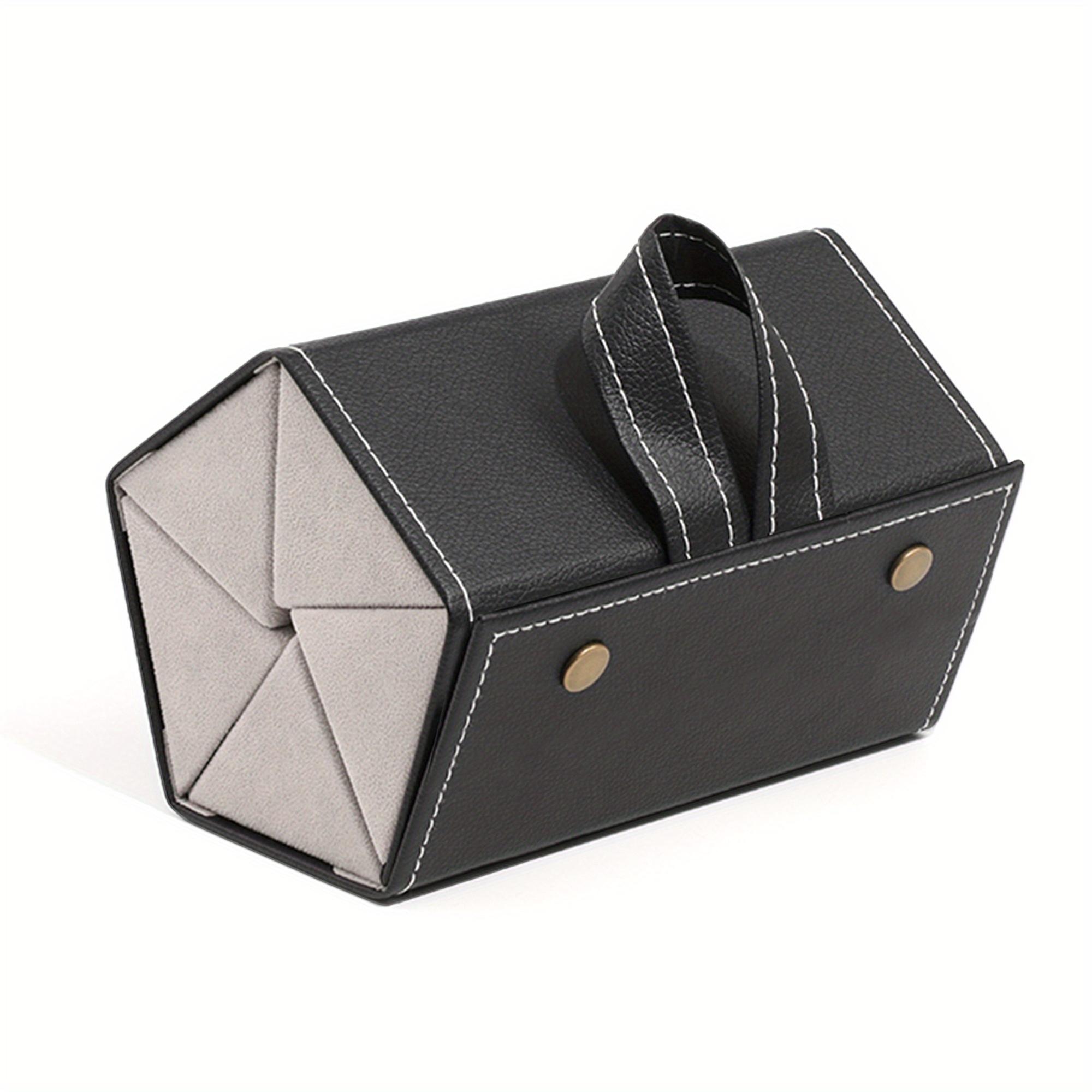 

Slots Glasses Storage Box Foldable Portable Travel Organizer Sunglasses Solid Color Case 3 Slots чёрный