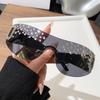 New Fashion Handmade Diamond Women's Large Frame Sunglasses Frameless Diamond Sunglasses Fashion Square Sunglasses