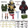 Delta Warden Weilong Red Wolf Building Block Figure Model Toy
