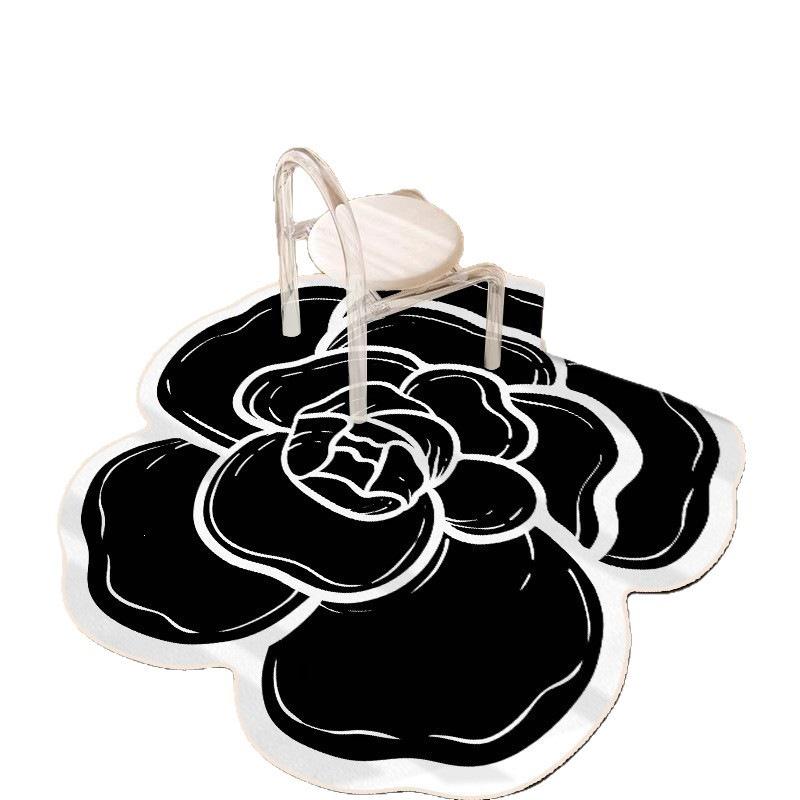 Rose-Shaped Diatom Mud Floor Mat - Stain-Resistant, Easy-to-Clean, for Bedroom or Living Room
