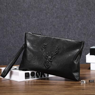 Echtes Leder Herren Business Casual Herren Rindsleder Clutch Umschlag Stilvolle große Kapazität Clutch Bag Herren Geldbörse