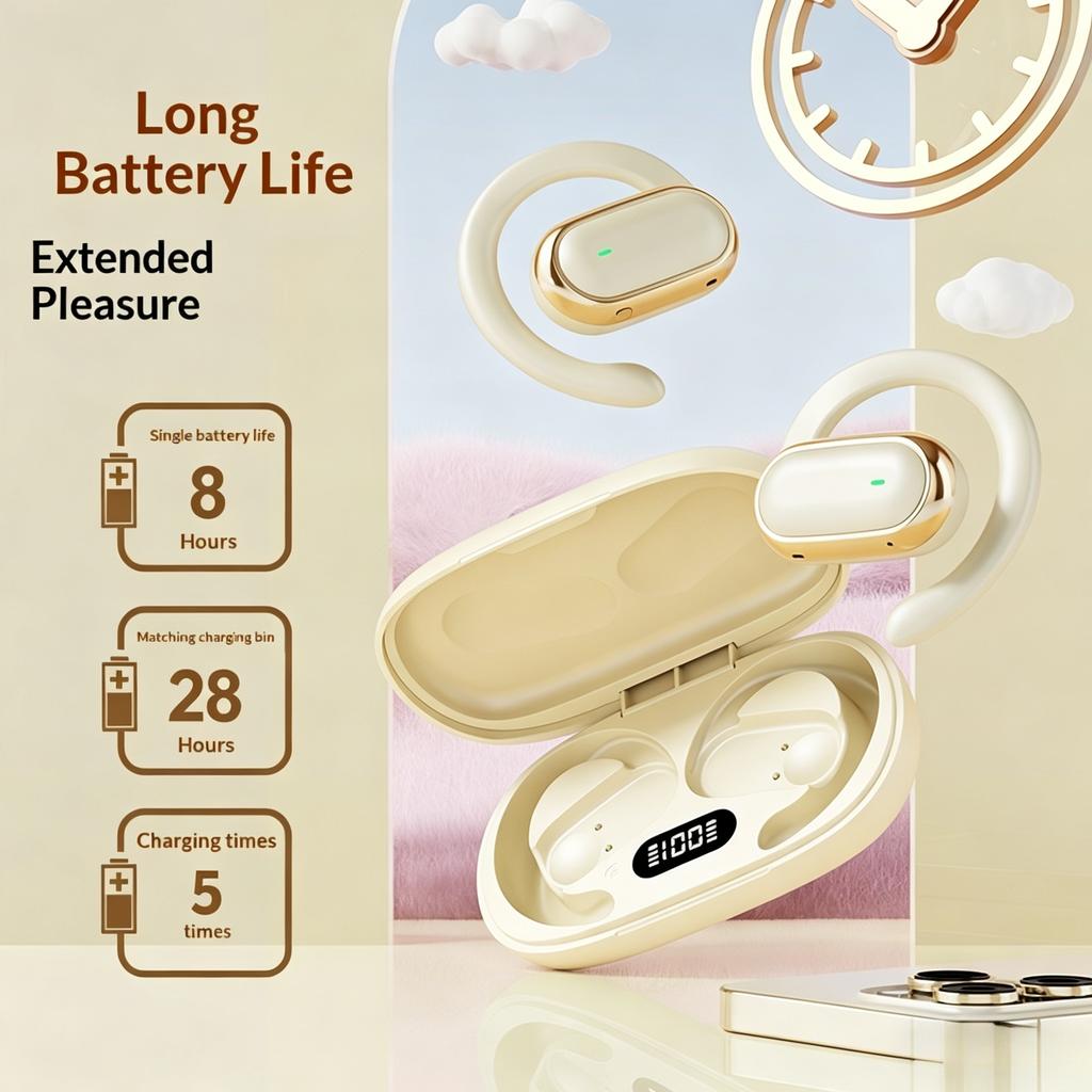 Xiaomi Bluetooth 5.3 OWS Earphones Ear Hook Design with Microphone and Smart LED Display Delivering Comfortable Wearing Great Audio