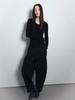 Visus Cotton Belted Pants_Black