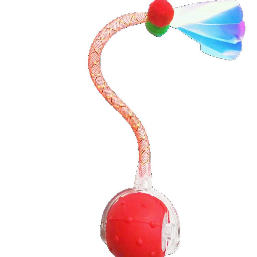 Automatic Cat Teaser Ball with Dragonfly Tail - Interactive, Self-Entertainment Toy for Physical Activity and Decompression