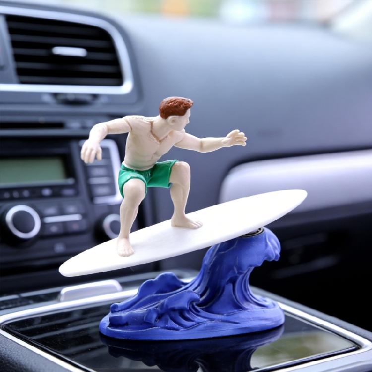 Realistic 3D Printed Inertial Surfing Athlete Sculpture Dashboard Decoration Perfect For Car Enthusiasts And Home Display