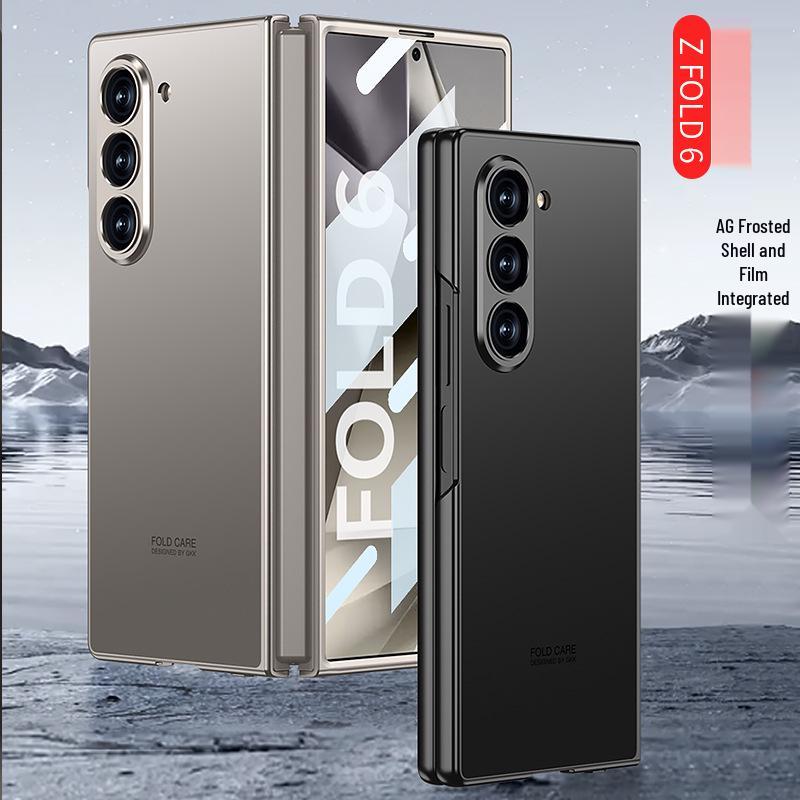 Samsung Fold6 Frosted Electroplated Protective Case - Full Coverage Screen-Integrated