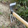 Heavy-Duty Two-in-One Garden Hoe and Cultivation, Soil Loosening Tool for Home Gardeners,Professional Farmers,Garden Hoe Tool,Ergonomic Wooden Handle