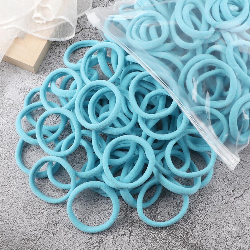 100/200PCS 4cm Elastic Hair Bands Candy Colors Hair Ties for Girls Chidren Headband Colorful Hair Accessories Headwear