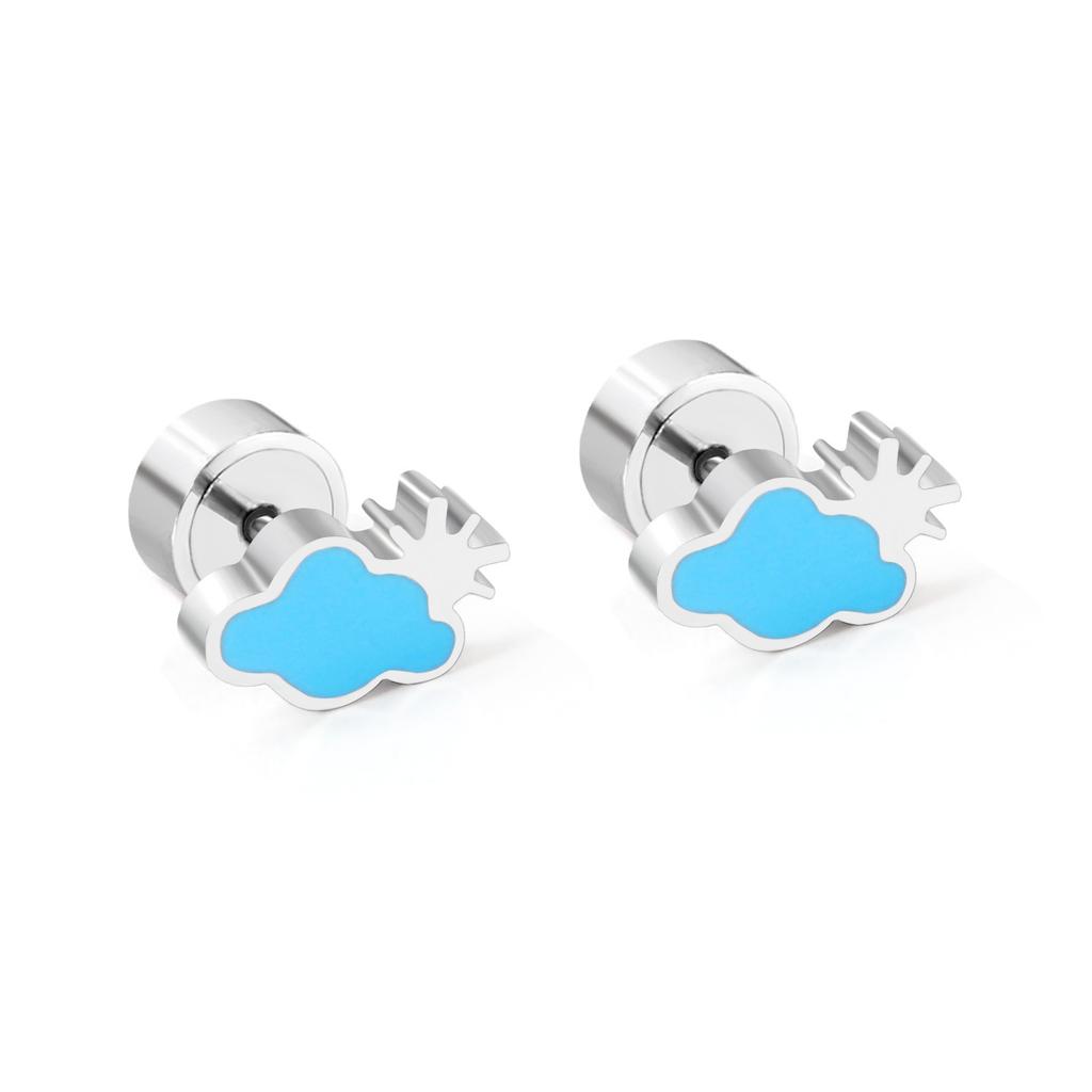 European and American Earrings Women's Niche Design Sense Cute Fruit Plant Rainbow Earrings