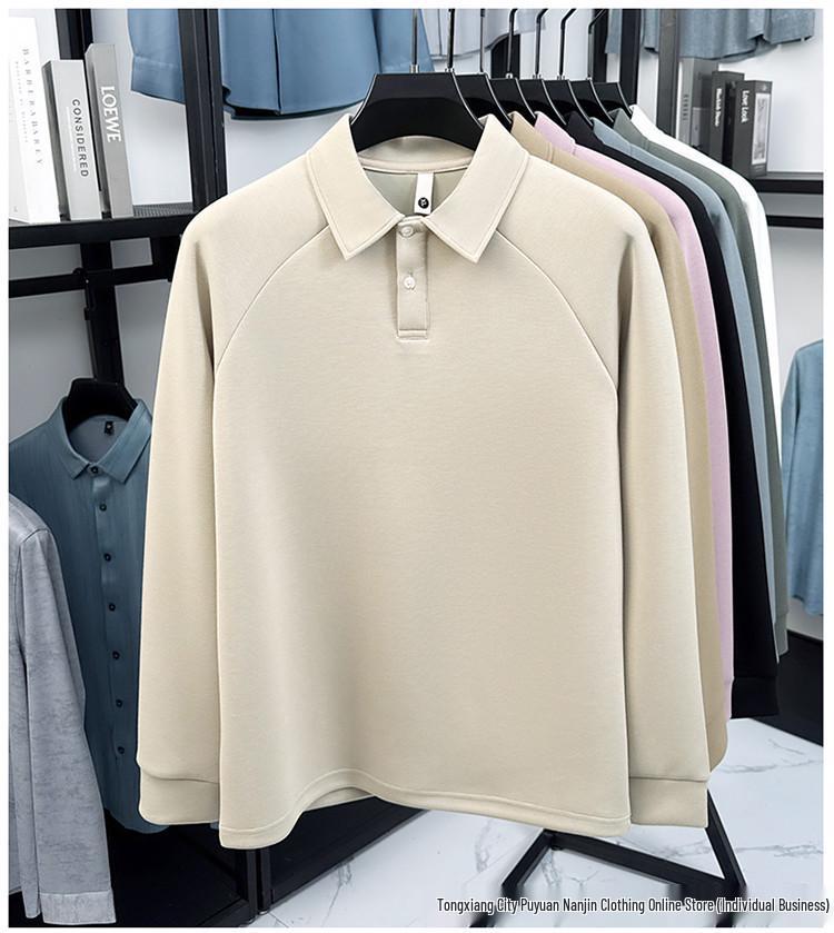 Autumn/Winter High-Quality 320g Long Sleeve Polo: Fashionable, Warm, Soft & Skin-Friendly Hoodie