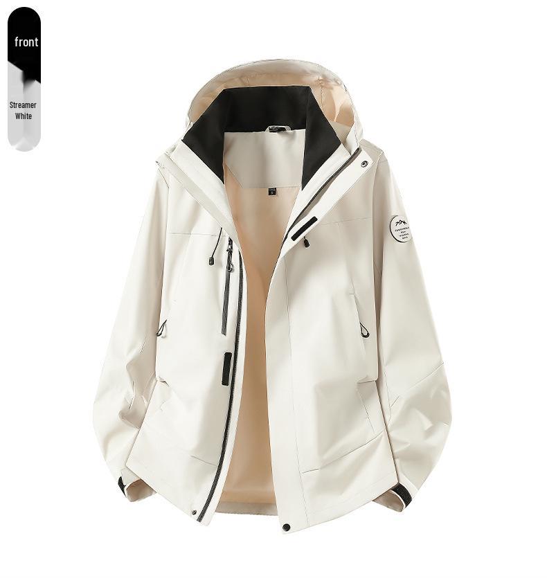 Men's and Women's Windproof Waterproof Hooded Mountaineering Jacket for Spring and Autumn - Outdoor Climbing Coat