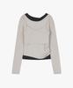SSEUL Layered Bustier Long Sleeve Light Gray