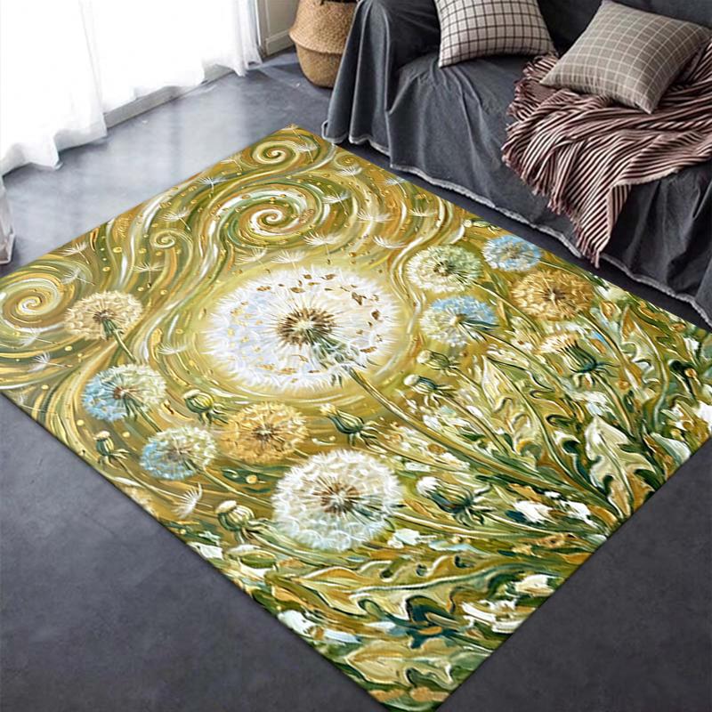 2025 New Flower Carpet Rug for Living Room Bedroom Home Sofa Decoration,Kids Play Non-slip Floor Mat