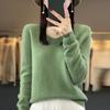 Fashion Woolen Sweater Cashmere  Pullover Women Knitwear V-Neck Long Sleeve  Autumn Winter Fashion Basic Clothing  Tops