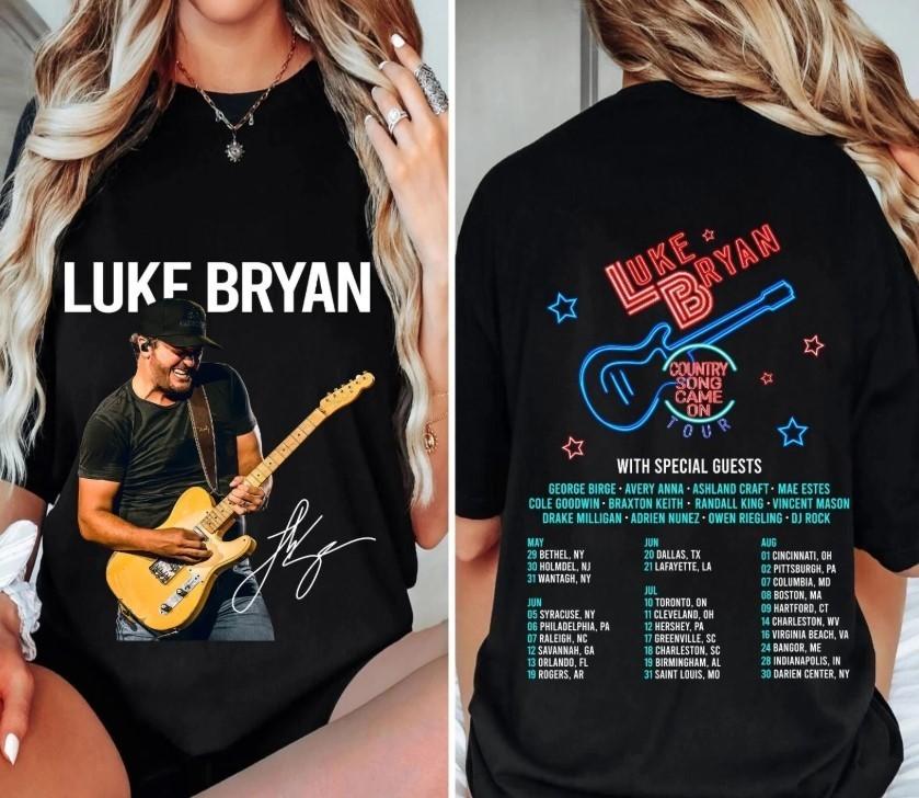 Luke Bryan Graphic Shirt, 2025 Luke Bryan Country Song Came on Tour T-Shirt Unisex T-Shirt XXXXL