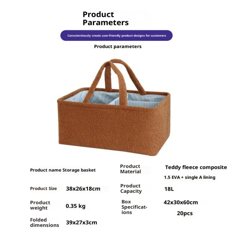 Felt Baby Diaper Caddy Organizer Bag Baby Diaper Bag Baby Shower Gift Nursery Storage Basket