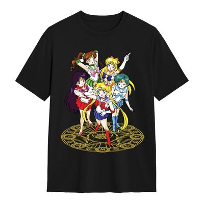 Japonské anime Sailor Moon tričko Pánské bavlněné tričko Léto Nové Retro Pánské a dámské Streetwear